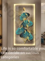 Led Light  Decorate living room dining room  orridor Bedroom staircase Simple Modern Hanging Painting Mural Ginkgo Mural Lamp - Image 11