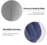 Triangular Travel Pillow Inflatable Office Neck Lumbar Support Pillow Thickened Flocking Leg Rest Pillow for Air Travel - Image 22