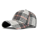 Hats for Men and Women New Classic Plaid Baseball Cap for Autumn and Winter Hard-Brimmed Face-Slimming Duckbill Cap Sun Hat - Image 16