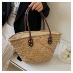 Handmade Women's Shoulder Bag Large Capacity Handbags Bohemian Summer Straw Beach Bag Female Shopper Basket Woven Tote Bags - Image 16