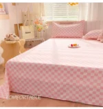 Bed Sheets Plaid Non-slip Comfortable Washed Twin Queen Full Size Nordic Style Universal Bedspread Simple Durable Antibacterial - Image 35