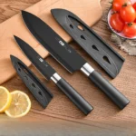 6pcs Kitchen Knife Set with Knife Holder High-grade Black Steel Knife Set Gift Knife Stainless Steel Kitchen Utensils Household - Image 7