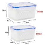 Food Storage Boxes Double-layer Refrigerator Food Fresh Sealed Box Vegetable Fruit Box Drain Basket Container Kitchen Organizer - Image 8