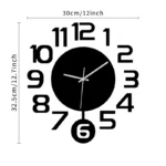 Modern wall clocks with silent pendulum function are suitable for living rooms, offices, bedrooms, and home decor - Image 3