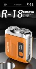 Mini Electric Smart Shaver Household Car Shaver Digital Display Dual Blade Rechargeable Shaver Powerful Beard Trimmer Tool - Image 17