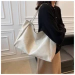 Tote Women's Bag Korean Style Large Capacity Soft Leather Shoulder Bag Retro Casual Hand-held Bucket Bag 2025 Одноплечевая сумка - Image 22