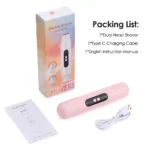 Electric Shaver for Women Waterproof Wet & Dry Hair Razors 2 in 1 Double Head Portable Bikini Hair Trimmer Detachable Head Shave - Image 16
