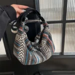 Crossbody Bags Tribal Style Shoulder Bag, Foldable Crossbody Striped Pattern, Flag Theme Hand Washable Edge Painted Lining - Image 7
