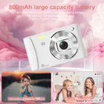 4K Vlogging Travel Front-facing Digital Camera A15 Portable High Definition 1080P Photography Travel Selfie Cam 44MP Resolution - Image 14