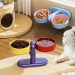 Pet supplies: Cat bowls/water bowls, dog bowls, tip-over resistant pet bowls, height adjustable. - Image 9