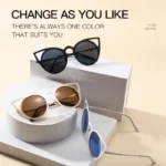 Cat Ear Fashion Sunglasses, Retro Cute Framed Color Sunglasses, Men's and Women's Sunglasses - Image 3