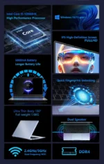 15.6 Inch Laptop Intel Core I9 10980HK Windows 11 Pro 32GB DDR4 M.2 2TB SSD Ultrabook Computer Fingerprint Unlock WIFI Fast - Image 9