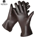 Touch Screen Leather Gloves, High-End Leather Gloves Women, Genuine Leather Winter Gloves, Keep Warm Women's Leather Gloves-2226 - Image 3
