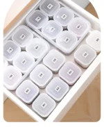 Food Storage Container 6 Grids Vegetable Fruit Fresh-keeping Box with Lid for Refrigerator Kitchen Spice Seasoning Storage Jar - Image 17