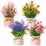 Artificial Small Plants with Pot Fake Plant for Home Living Room Bedroom Entrance Cabinet Office Tabletop Windowsill Decoration - Image 11