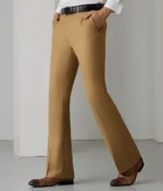 Flared Trousers For Men Slim Fit Wide Leg Man Suits Pants Tressed Business Fluid Bell Mouth Gray Draped Social Tailoring Luxury - Image 14