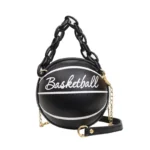 2025 Crossbody Bag New Network Red Personality Fun Pink Ins Versatile Chain Football Basketball Shoulder Bag Small Round Bag - Image 7
