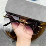 3PCS Square Rimless Sunglasses Women Luxury Brand Designer Summer Red Glasses Fashion Sun glasses For Men UV400 Shades Oculos - Image 2
