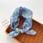 Floral Polka Dot Square Scarf Cotton Scarves Headband Headscarf Decoration Women Flower Kerchief Neckerchief Head Wrap Bandanas - Image 17
