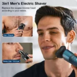 Electric Shaver for Men Facial Beard Hair Trimmer Rechargeable Portable Wet & Dry Electric Razor for Leg Chest Nose Hair Remover - Image 9