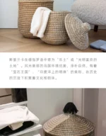 Woven Household Laundry Basket, Handcrafted Lidded Storage Bin, Toy Organizer, Home Storage Basket - Image 13