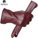 Touch Screen Leather Gloves, High-End Leather Gloves Women, Genuine Leather Winter Gloves, Keep Warm Women's Leather Gloves-2226 - Image 11