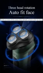 Electric Shavers for Men Waterproof Electric Trimmer Razor Wet &amp Dry Use Rechargeable Battery Rotary Shavers Machine Shaving - Image 17