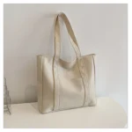 Simple Large Capacity Tote Bags for Women Retro Pu Leather Ladies Shoulder Bag Commuter Portable Girls Student Underarm Handbag - Image 27