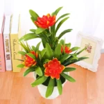 Artificial Flowers Plant Pot Simulate Fake Plastic Flowers Home Office Decor Gift Desktop Bonsai Wedding Party Balcony Ornaments - Image 3