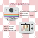 Digital Children Camera For Photography Mini Printer Portable Thermal Instant Print Photo Kids Camera 2.8inch HD Video Toy Gifts - Image 5