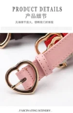Women's belts Pin buckle belts spring and summer new women's versatile with trouser belts hollow heart shape - Image 7