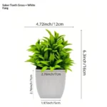 Artificial Potted Plants With Lifelike Foliage And No Maintenance Perfect For Home Office Bathroom Desktop Shelf Decor - Image 12