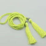 160cm Thin Woven Rope Waistband Tassle Dress Tassles Belts Waist Chain Waist Rope Braided Belts - Image 22