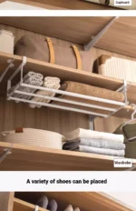 Adjustable Shoe Rack - Space Saving Shoe Organizer for Home Multi Layer Shoe Shelf with Hanging Baskets Compact Design - Image 17