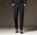 New Men‘s Suit Pants Slim Business Office Elastic Waist Black Grey Classic Pant Korean Trousers Male Plus Size 27-38 40 42 - Image 11