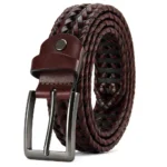 CHAOREN Leather Braided Belts for Mens Casual Woven Leather Belt for Dress Pants - Image 8
