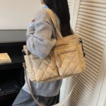 Large capacity Tote Bags for Women Shoulder Side Bag Fashion Space cotton Shopping Bags Multi-pocket Messenger Bag Lady Handbags - Image 3