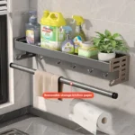 Wall-Mounted Kitchen Spice Storage Rack Condiment Rack Multifunctional Household Utensil Rack Kitchen Hanging Organizers - Image 4