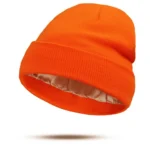 Women's Hats for Autumn&Winter-Comfortable Stylish Versatile Warm-Keeping Hairstyle-Protecting Knitted Satin Woolen Hats - Image 8