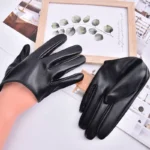 Sexy Leather Gloves For Women Half Palm PU Leather Gloves Party Show Performance Dance Gloves - Image 9