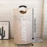 Collapsible Waterproof Clothes Baskets Household Laundry Basket Dirty Fabric Laundry Basket for Bedroom Balcony Laundry Room - Image 8