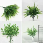 Artificial Plants Fake Leaf Foliage Bush Home Office Garden Wedding Decors - Image 5