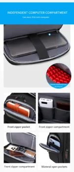 Backpack Men's Backpack, Lightweight Business Travel Computer Bag, Business Travel Bag, Large Capacity Middle School Student Bac - Image 18