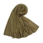 Women Big Size Cotton Jersey Hijabs Scarf Islamic Turban Shawls Trendy Muslim Hijab Solid Plain Cotton Scarves Headscarf - Image 9