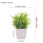 Artificial Potted Plants With Lifelike Foliage And No Maintenance Perfect For Home Office Bathroom Desktop Shelf Decor - Image 8