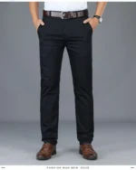 Men's Classic Stretch Casual Pants Business Office Straight Male Pants Brand Clothing Fashion Soft Cozy Trousers Solid Color - Image 15