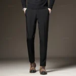 New Men‘s Suit Pants Slim Business Office Elastic Waist Black Grey Classic Pant Korean Trousers Male Plus Size 27-38 40 42 - Image 2