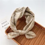 Floral Polka Dot Square Scarf Cotton Scarves Headband Headscarf Decoration Women Flower Kerchief Neckerchief Head Wrap Bandanas - Image 40