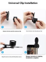 4-In-1 Phone Lens Kit Wide Angle, Macro, Fisheye & Telephoto Hd No-Distortion for All Smartphones - Image 17