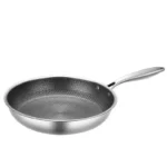 Stainless Steel Frying Pan Honeycomb Non Stick Frying Pan Easy To Clean Kitchen Wokes Pans Suitable for Fried Egg Steak - Image 7